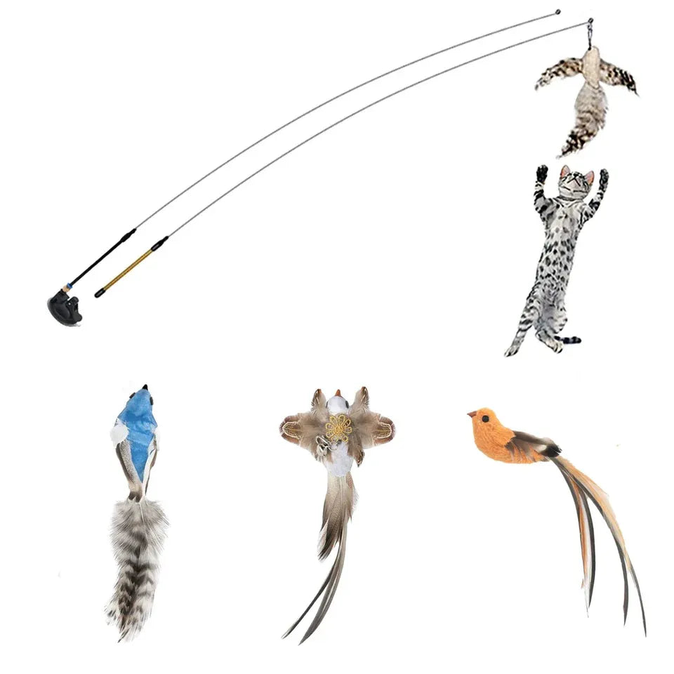 INTERACTIVE CAT FEATHER TOYS - Buy one get two 50%